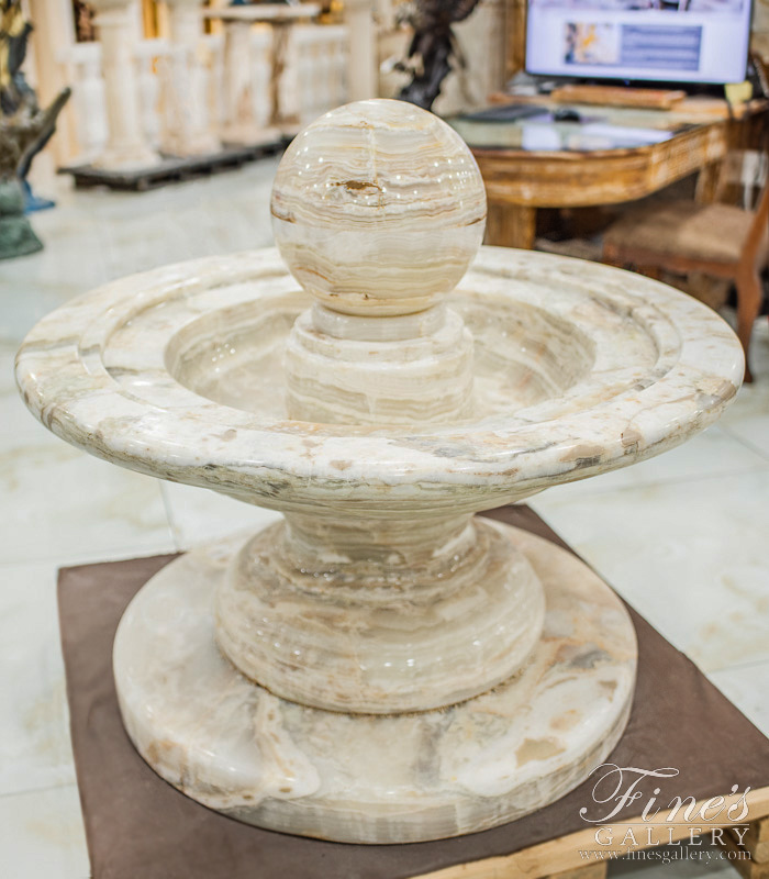 Marble Fountains  - White Onyx Fountain - MF-1597