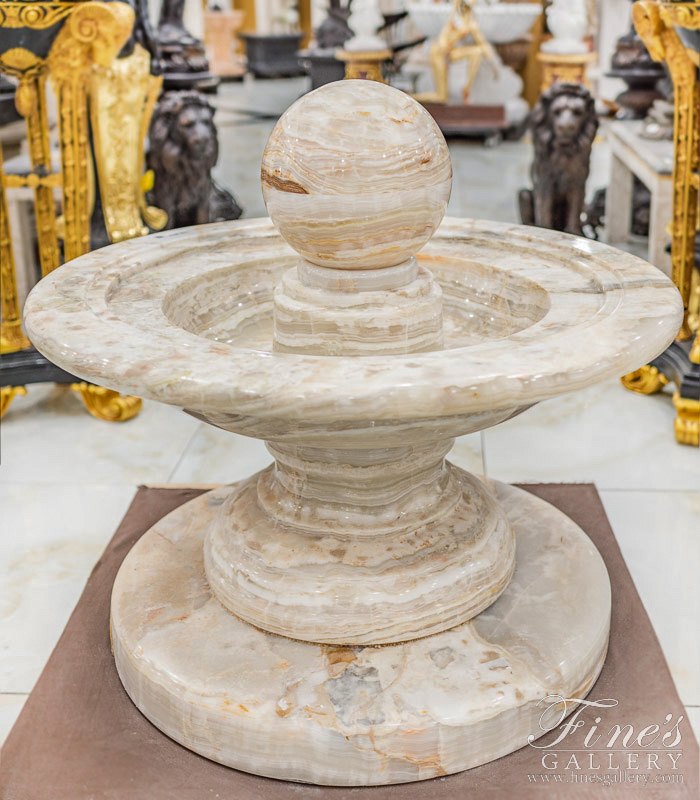 Search Result For Marble Fountains  - White Onyx Fountain - MF-1597