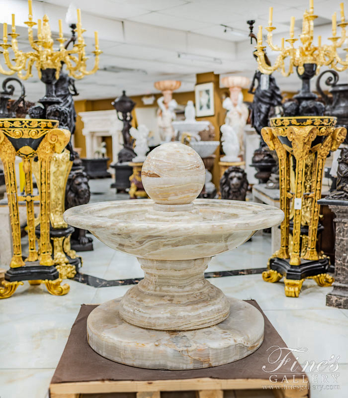 Search Result For Marble Fountains  - White Onyx Fountain - MF-1597