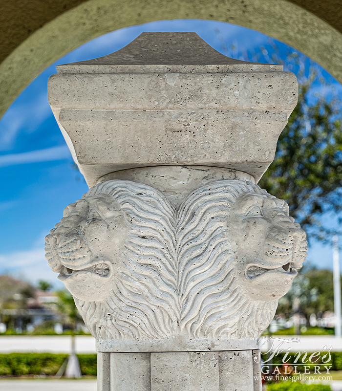 Marble Fountains  - Italian Villa Travertine Fountain - MF-1668