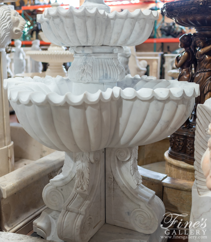 Marble Fountains  - Luxurious White Marble Fountain - MF-1686