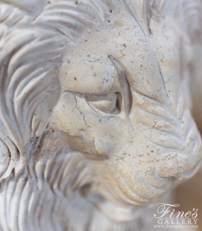 Marble Fountains  - Italian Villa Lion Heads Marble Fountain - MF-1761