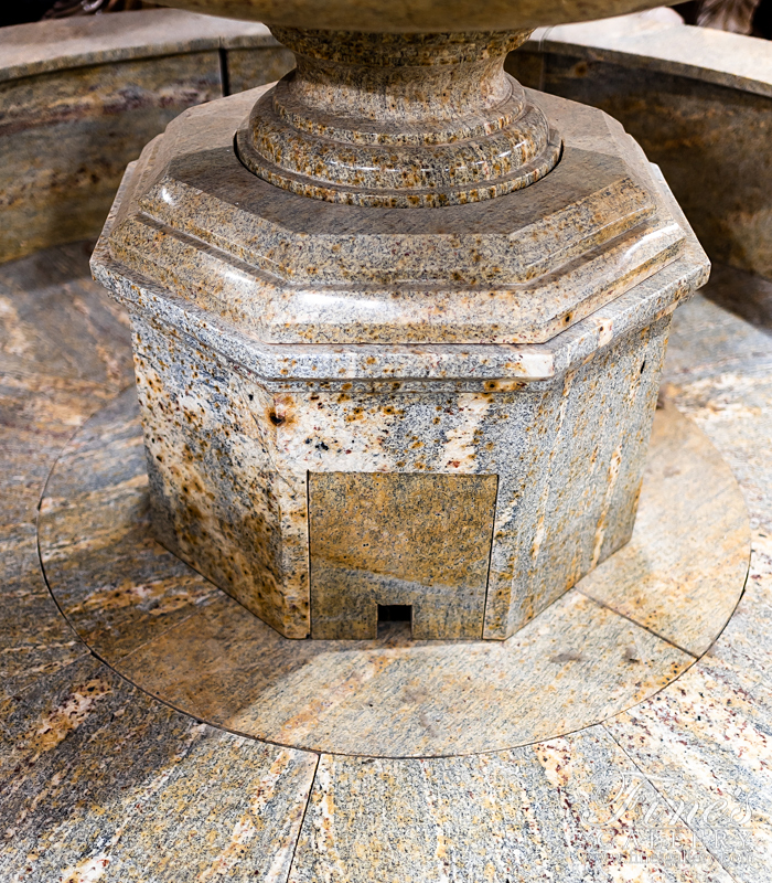 Marble Fountains  - One Tiered Antique Gold Granite Fountain With Polished Finish - MF-1822