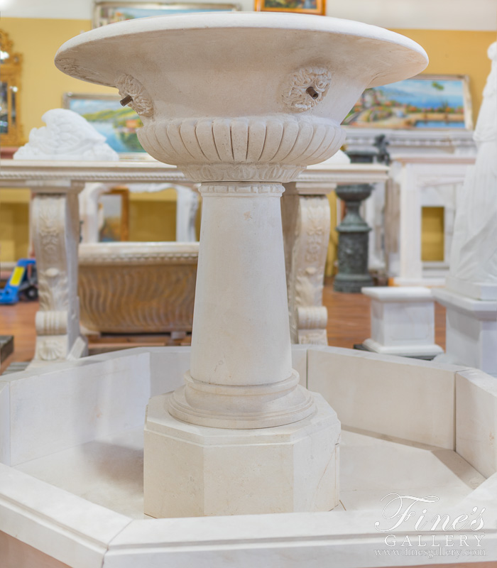 Marble Fountains  - Classic Cream Limestone Fountain Feature - MF-1848