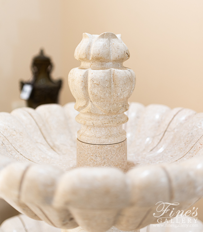 Marble Fountains  - Classic Cream Marble Courtyard Fountain - MF-1866