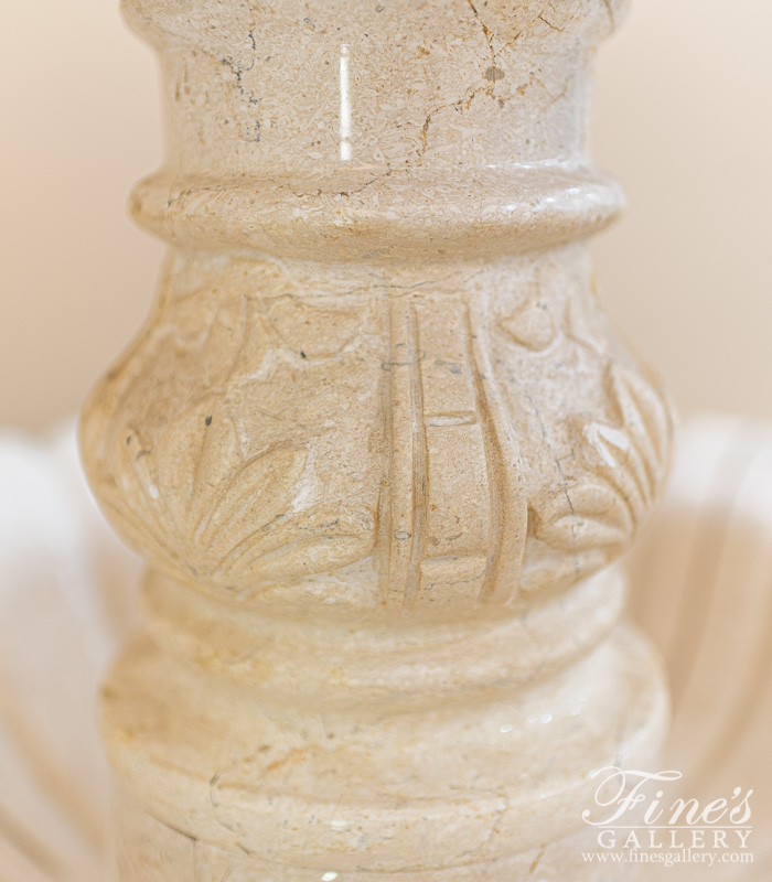 Marble Fountains  - Classic Cream Marble Courtyard Fountain - MF-1866