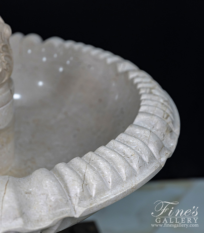 Marble Fountains  - Classic Cream Marble Garden Fountain - MF-1867