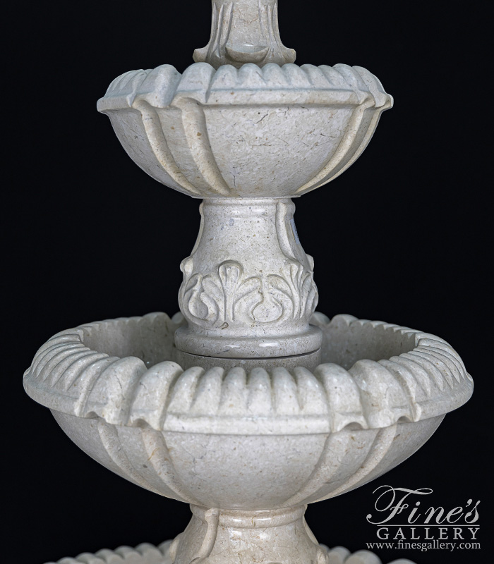 Marble Fountains  - Classic Cream Marble Garden Fountain - MF-1867