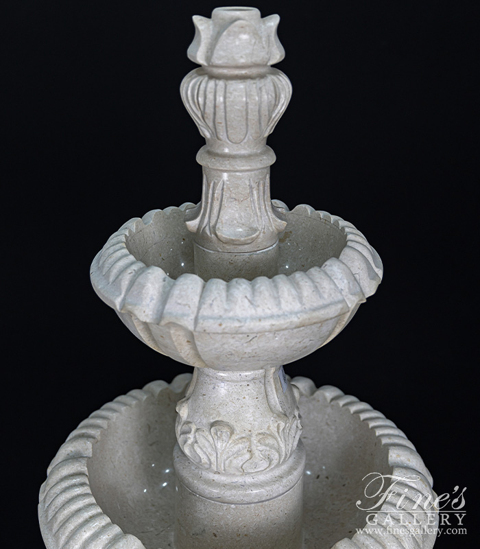Marble Fountains  - Classic Cream Marble Garden Fountain - MF-1867