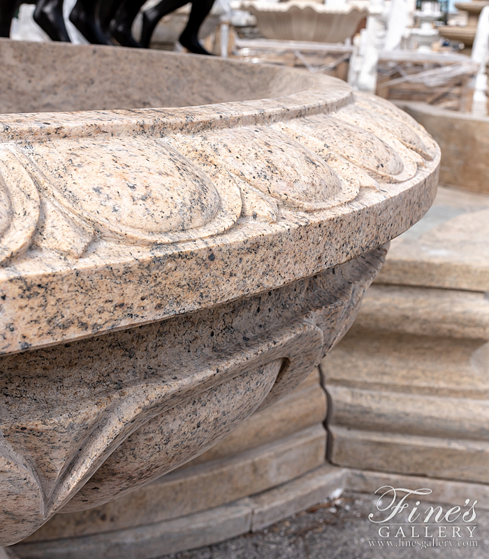 Marble Fountains  - Three Tiered Antique Gold Granite Fountain - MF-1876