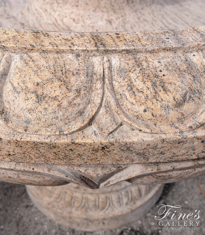 Marble Fountains  - Three Tiered Antique Gold Granite Fountain - MF-1876