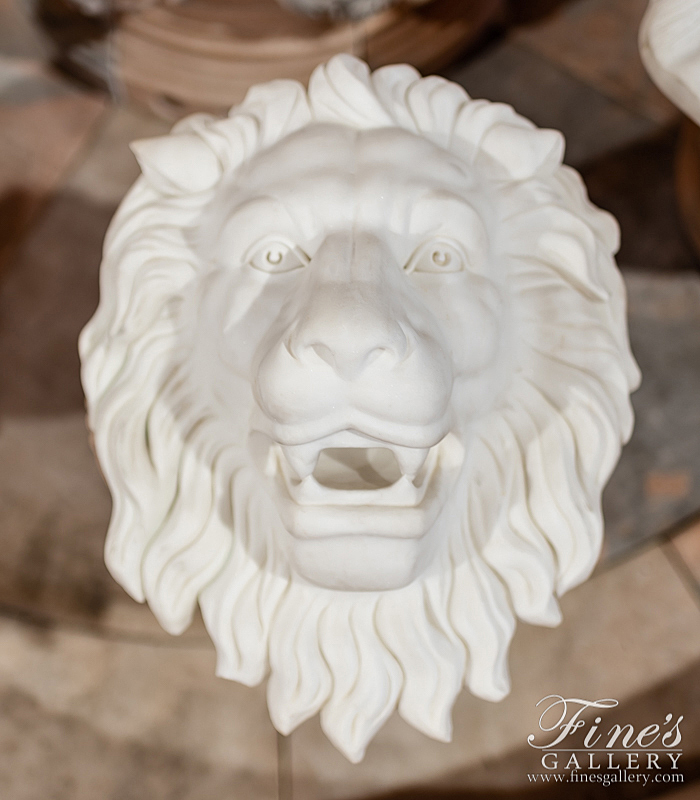 Marble Fountains  - Marble Lion Head Wall Mount - MF-1882