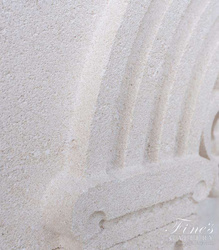 Search Result For Marble Fountains  - French Limestone Shell Motif Wall Fountain - MF-1908