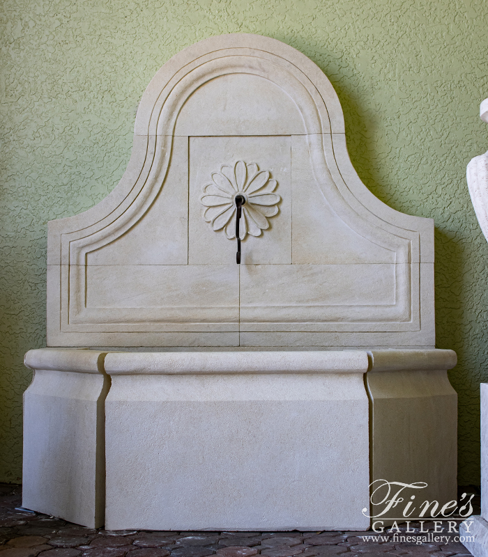 Marble Fountains  - French Limestone Wall Fountain Feature - MF-1931