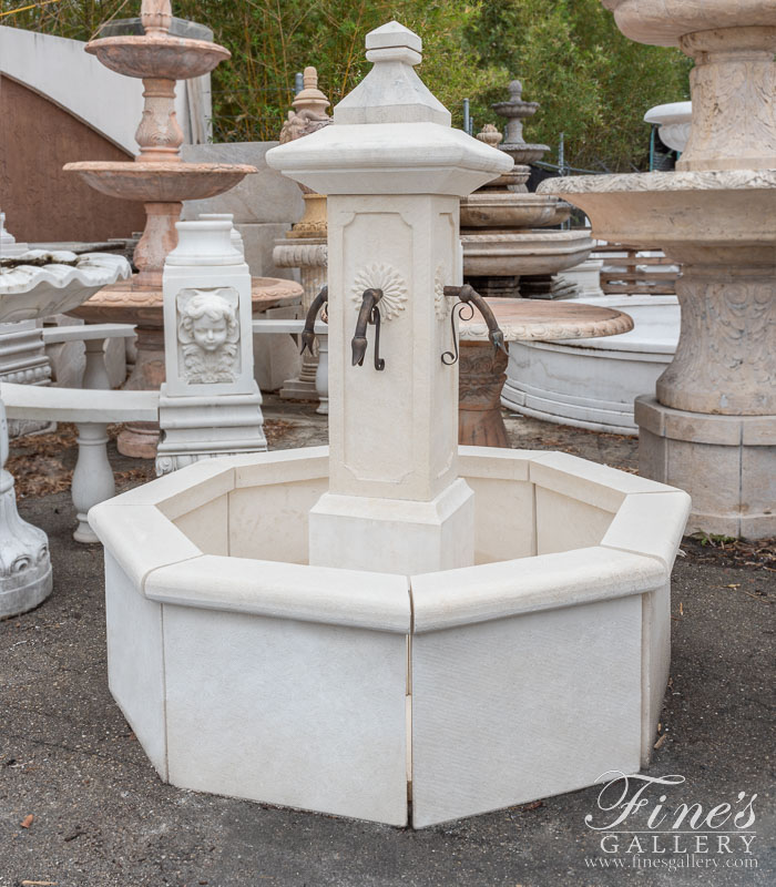 Marble Fountains  - French Limestone Countryside Fountain - MF-1944