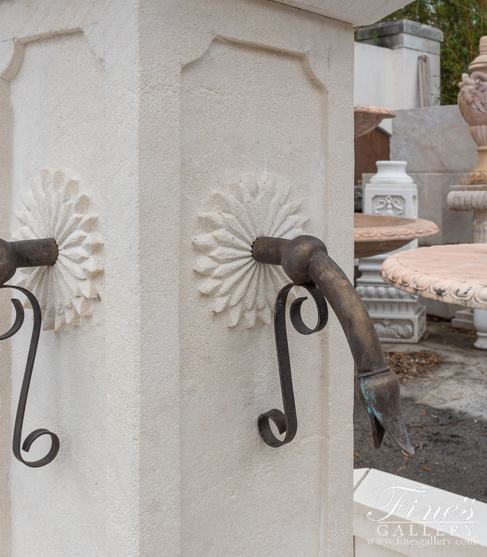 Marble Fountains  - French Limestone Countryside Fountain - MF-1944