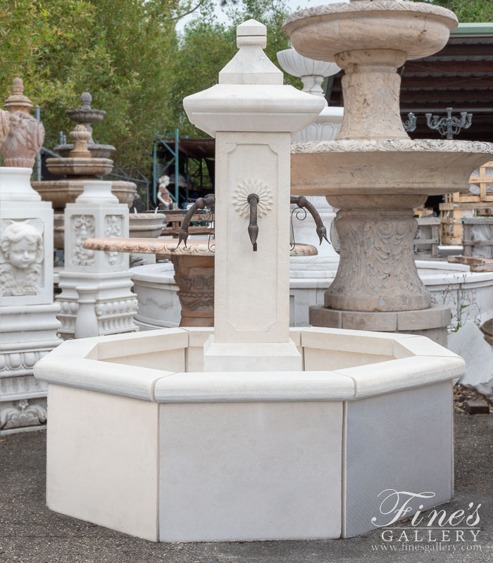 Marble Fountains  - French Limestone Countryside Fountain - MF-1944