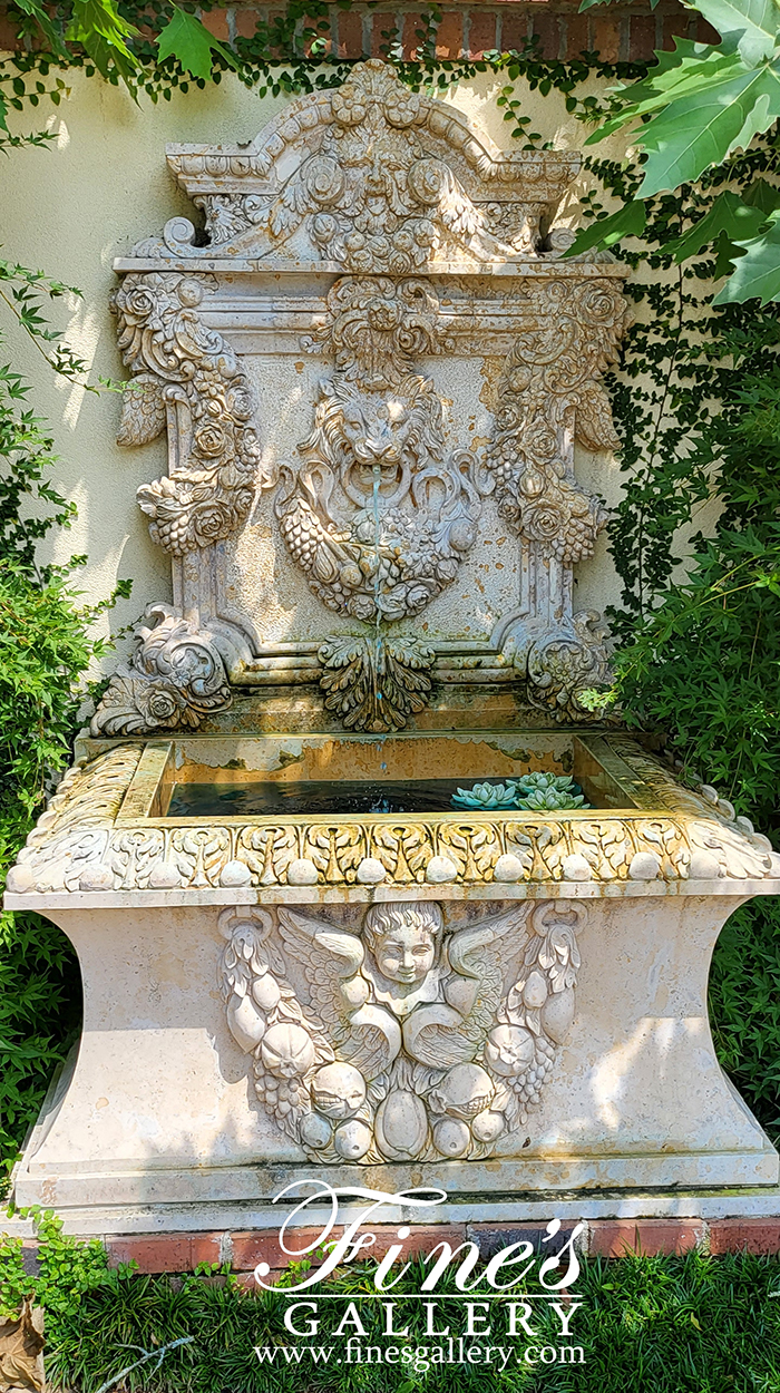 Marble Fountains  - Ornate Italian Renaissance Wall Fountain - MF-1962