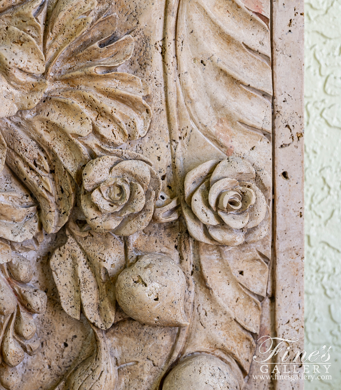 Search Result For Marble Fountains  - Fruit And Leaf Travertine Wall Fountain - MF-1975