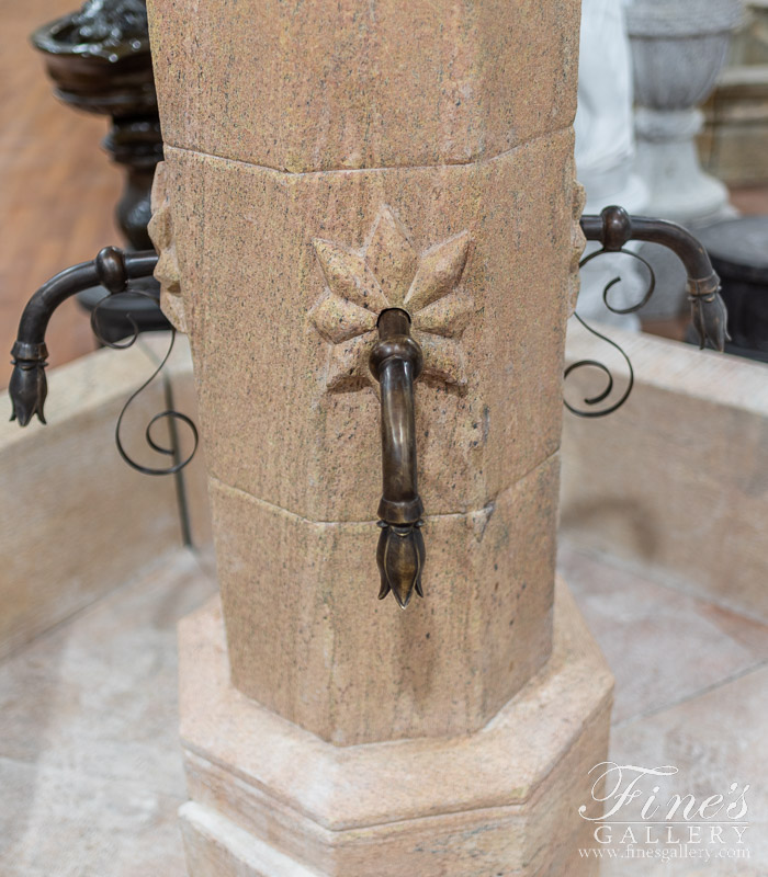 Marble Fountains  - Aged Old World Granite Fountain - MF-2008