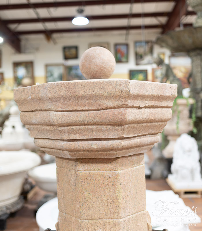 Marble Fountains  - Aged Old World Granite Fountain - MF-2008