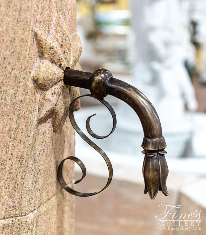 Marble Fountains  - Aged Old World Granite Fountain - MF-2008