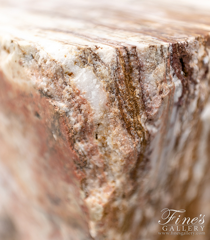 Marble Fountains  - Triple Pillar Stone Fountain In Rare Natural Stone - MF-2019