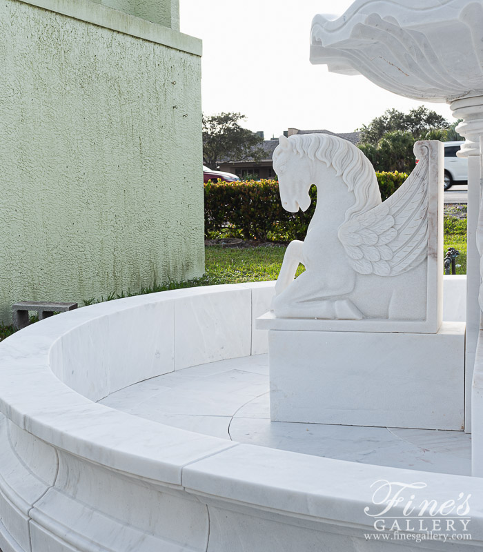 Marble Fountains  - Pegasus Marble Fountain - MF-2029