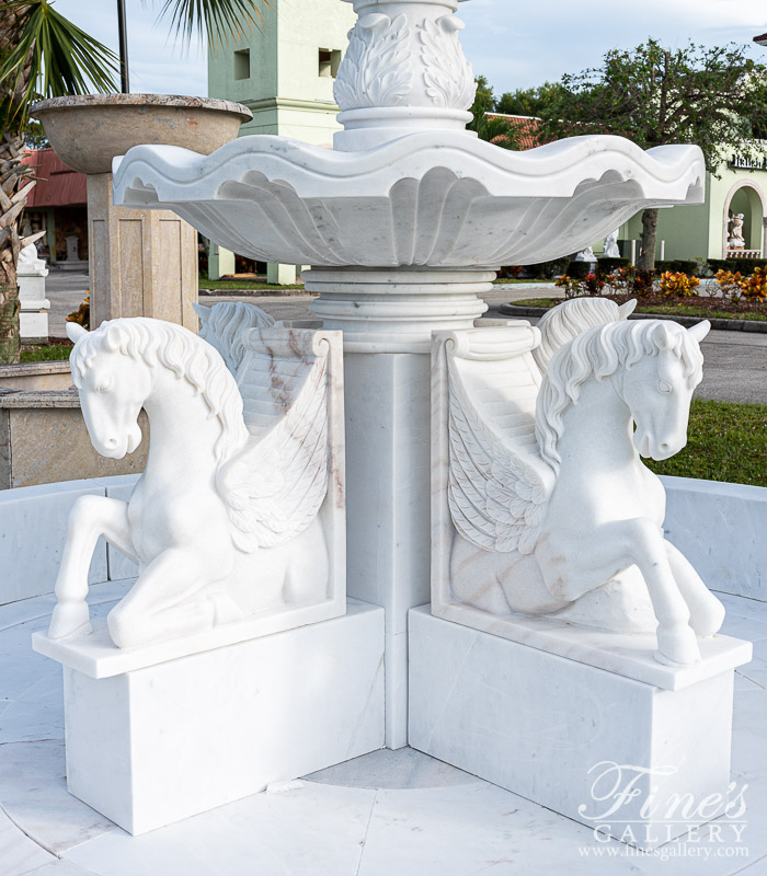 Marble Fountains  - Pegasus Marble Fountain - MF-2029