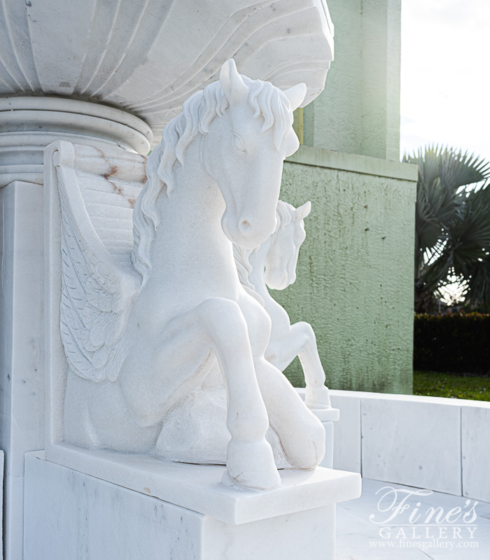 Marble Fountains  - Pegasus Marble Fountain - MF-2029