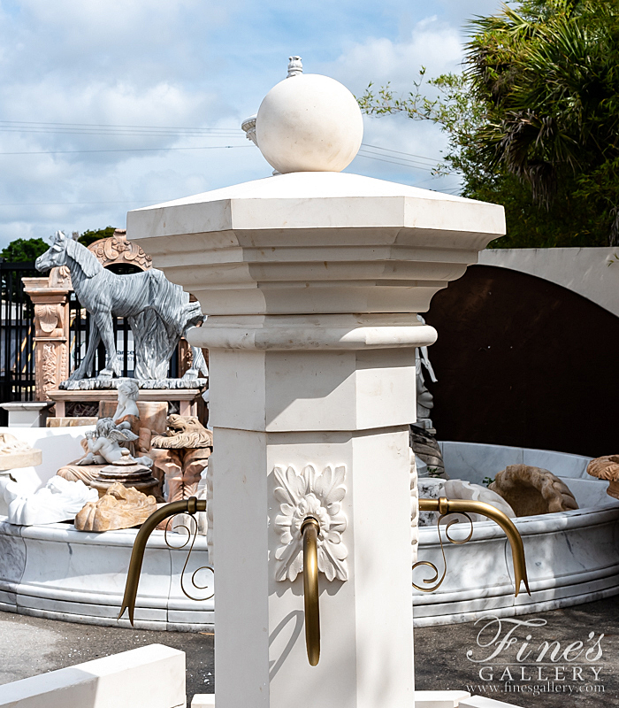 Marble Fountains  - Oversized French Limestone Countryside Fountain - MF-2033