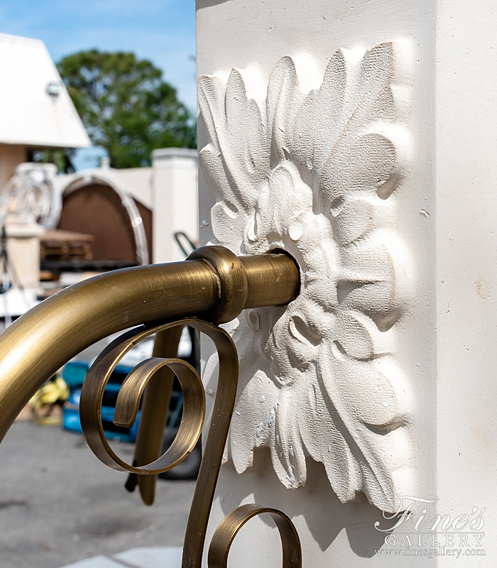 Marble Fountains  - Oversized French Limestone Countryside Fountain - MF-2033