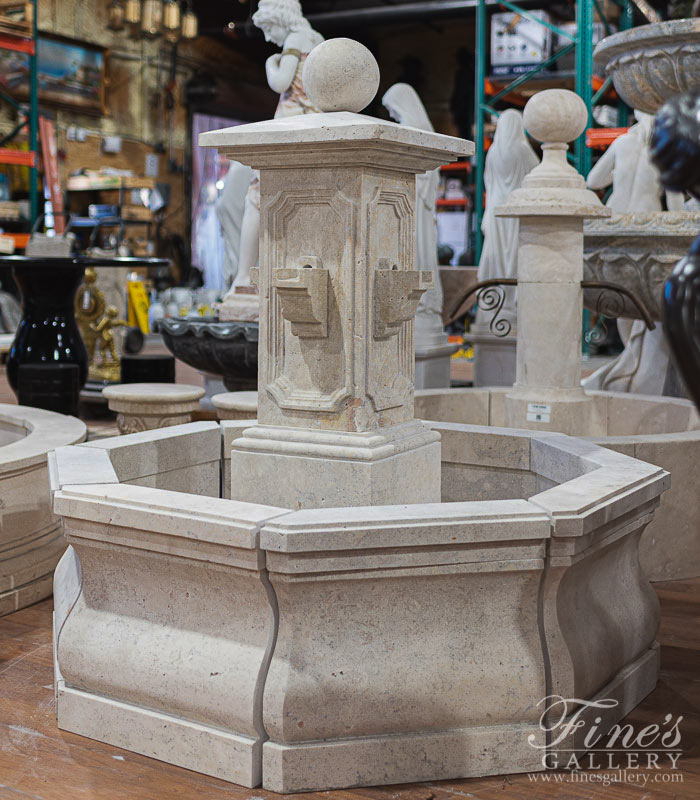 Marble Fountains  - Rare Old World Fountain With Modern Twist - MF-2055
