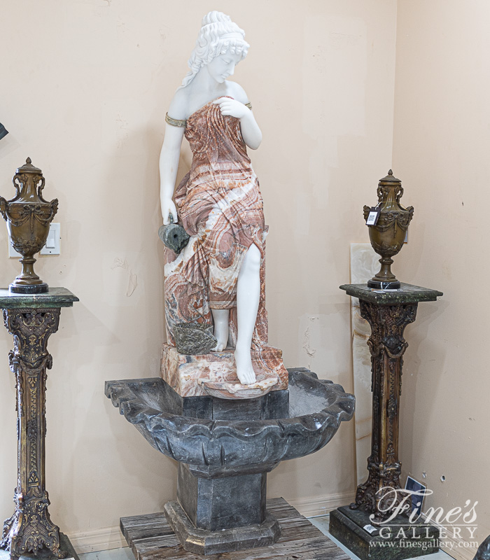 Marble Fountains  - Victorian Lady Marble Fountain - MF-2065