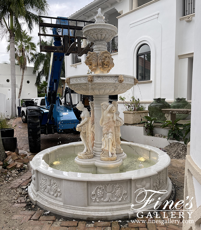 Search Result For Marble Fountains  - Multicolored Marble And Onyx Greco Roman Fountain - MF-2068