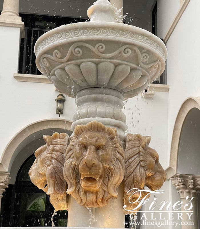 Marble Fountains  - Multicolored Marble And Onyx Greco Roman Fountain - MF-2068