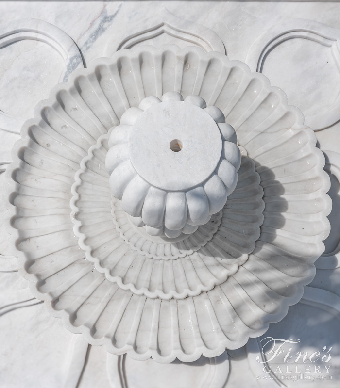 Marble Fountains  - Ornately Carved Marble Garden Fountain - MF-2097