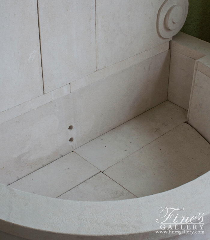 Marble Fountains  - Old World Wall Fountain In French Limestone - MF-2110