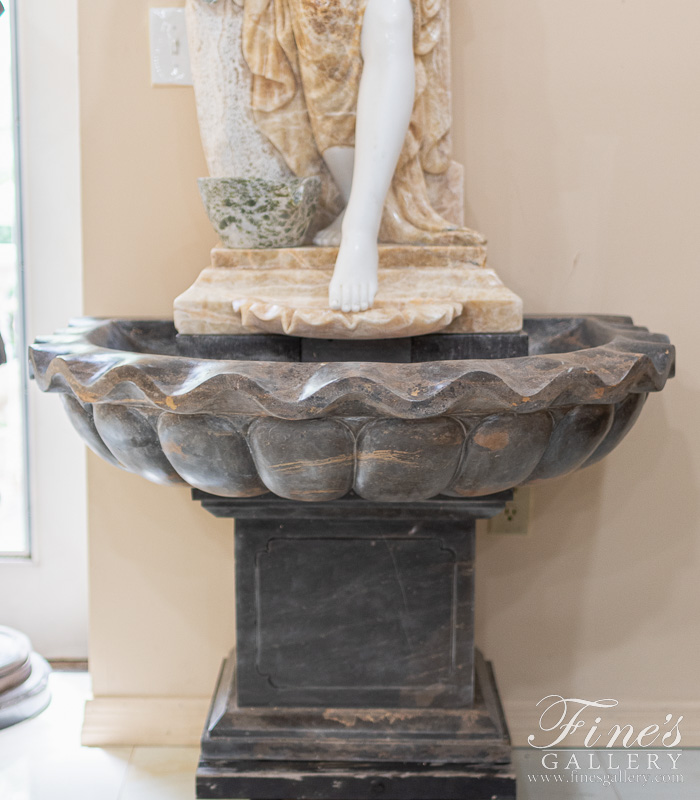 Marble Fountains  - Victorian Lady Marble Fountain In Honey Onyx - MF-2118