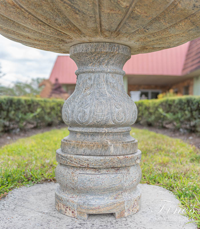 Marble Fountains  - Granite Fountain Bowl, Pedestal And Base - MF-2122