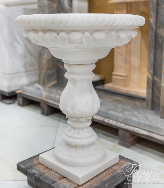 Marble Fountains  - A Refined Marble Birdbath - MF-2168