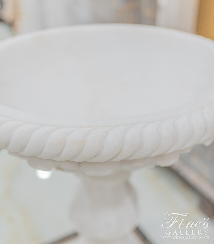 Marble Fountains  - A Refined Marble Birdbath - MF-2168