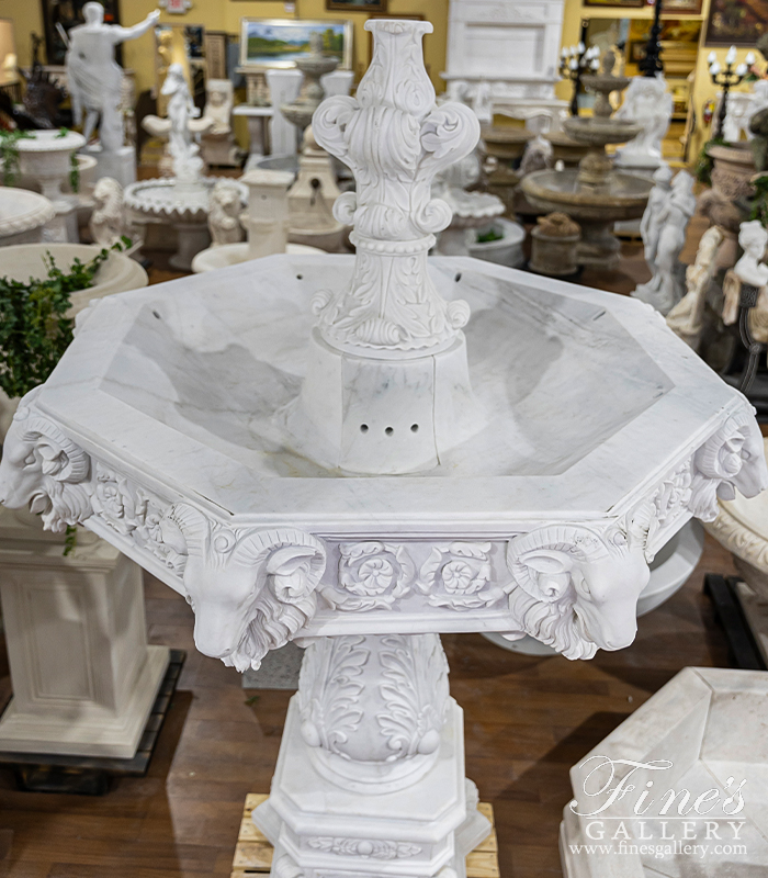 Search Result For Marble Fountains  - Ornate Italian Countryside Fountain In Statuary Marble - MF-2208