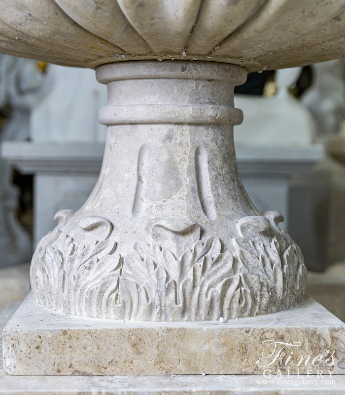 Marble Fountains  - Three Tiered Fountain In Light Travertine - MF-2225