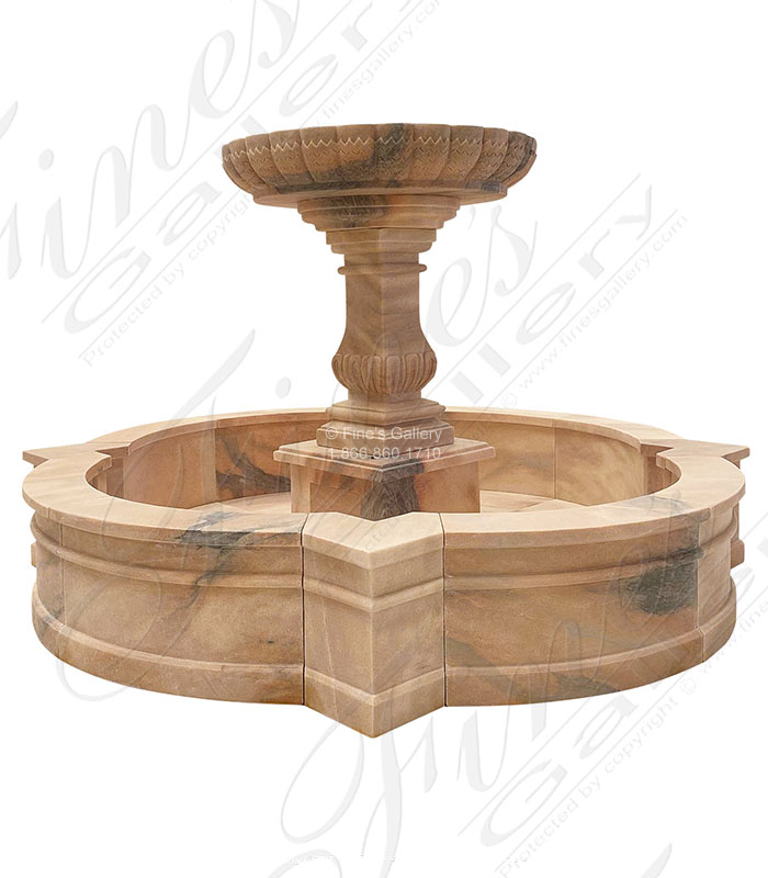 Marble Fountains  - Alahambra Style Fountain In Rosetta Marble - MF-2228