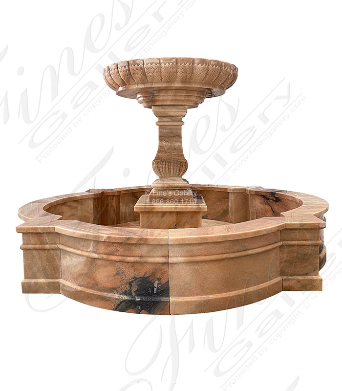 Marble Fountains  - Alahambra Style Fountain In Rosetta Marble - MF-2228