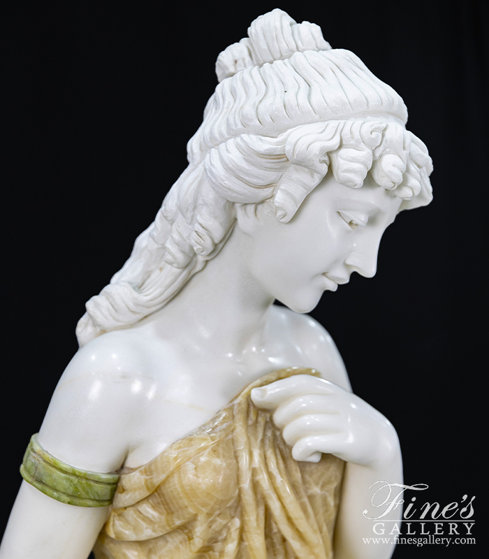 Marble Fountains  - Victorian Lady Marble Fountain  - MF-2355