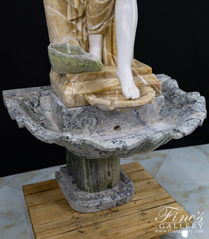 Marble Fountains  - Victorian Lady Marble Fountain  - MF-2355