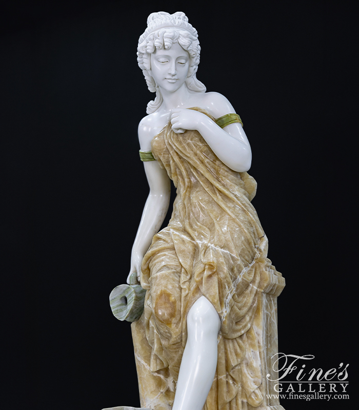 Marble Fountains  - Victorian Lady Marble Fountain  - MF-2355