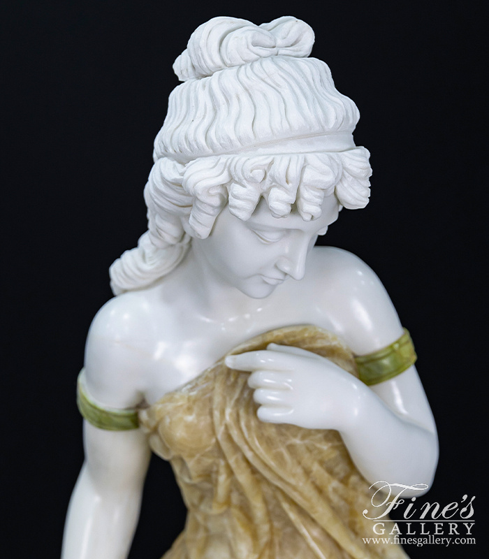 Marble Fountains  - Victorian Lady Marble Fountain  - MF-2355